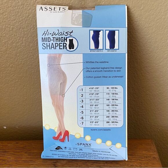 NWT ASSETS by SPANX Nude Mid-Thigh Hi Waist Shaper Plus Size 5 Slimming Sculpt - Picture 5 of 7